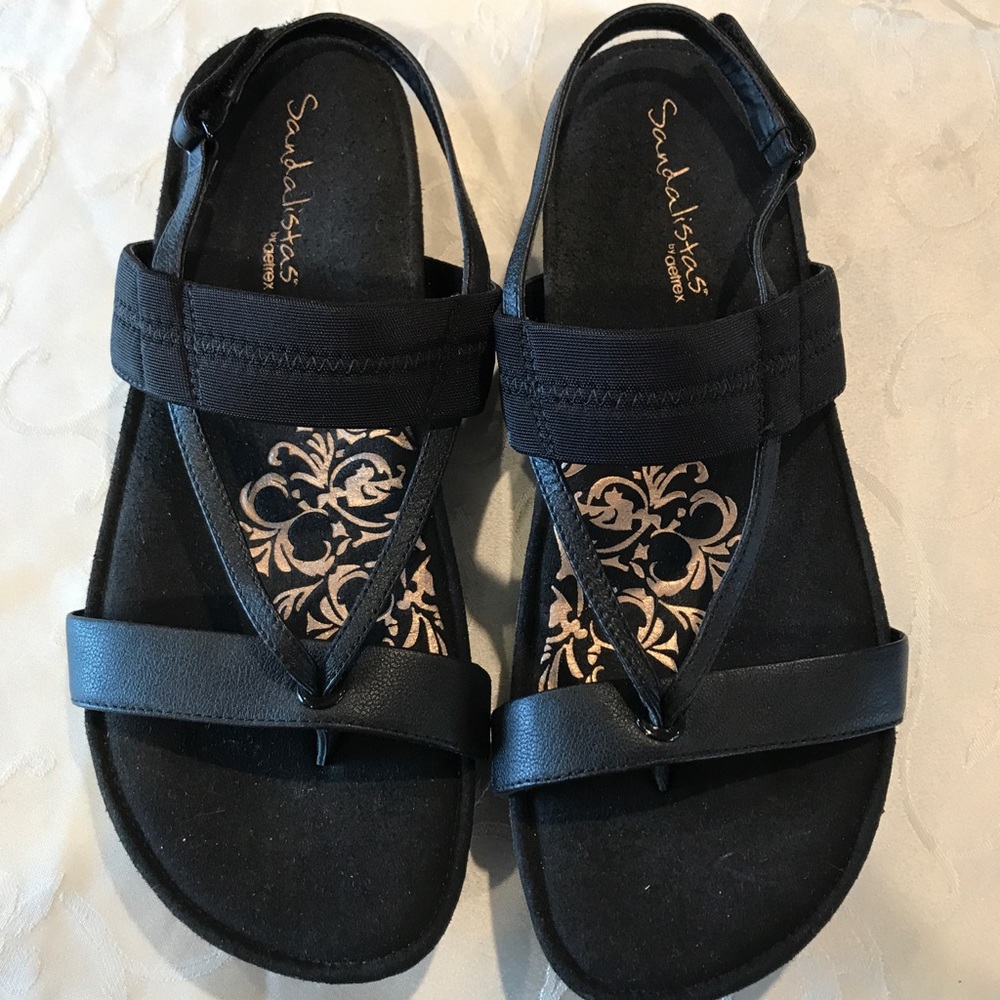 Sandalistas by Aetrex black Sandals Size 9.5 Women